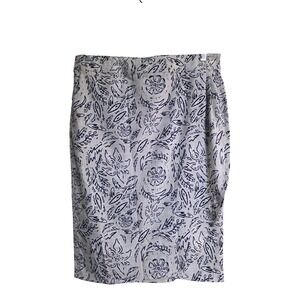 RipSkirt Hawaii Length  Wrap Pencil Skirt Flora Rustica Beige Black Sz L NWT A11